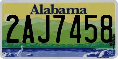 AL license plate 2AJ7458