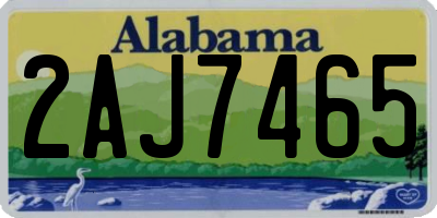 AL license plate 2AJ7465