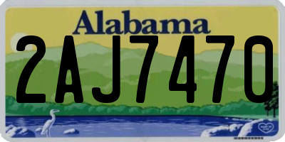 AL license plate 2AJ7470