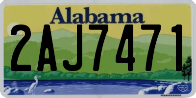 AL license plate 2AJ7471