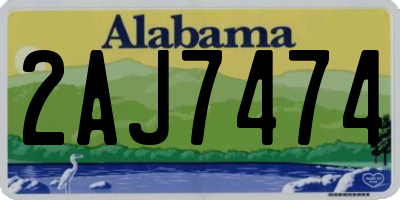 AL license plate 2AJ7474
