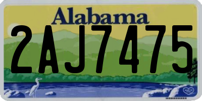 AL license plate 2AJ7475
