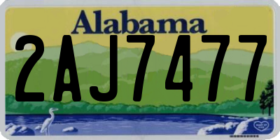 AL license plate 2AJ7477