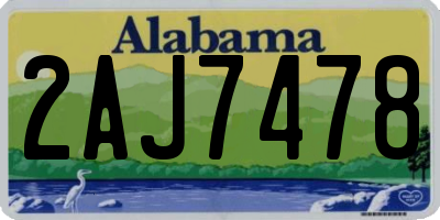 AL license plate 2AJ7478