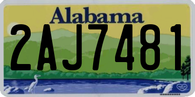 AL license plate 2AJ7481