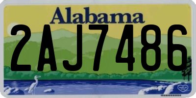 AL license plate 2AJ7486