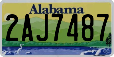 AL license plate 2AJ7487