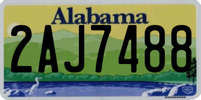 AL license plate 2AJ7488
