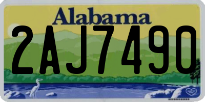 AL license plate 2AJ7490