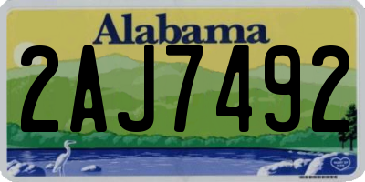 AL license plate 2AJ7492