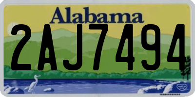 AL license plate 2AJ7494
