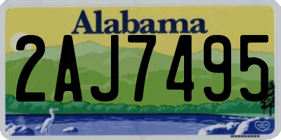 AL license plate 2AJ7495