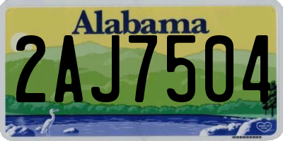 AL license plate 2AJ7504