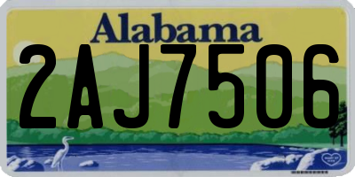 AL license plate 2AJ7506