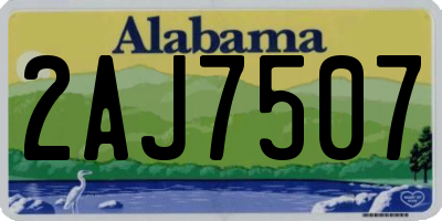 AL license plate 2AJ7507