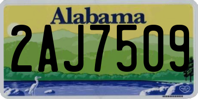 AL license plate 2AJ7509