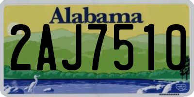 AL license plate 2AJ7510