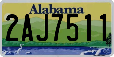 AL license plate 2AJ7511