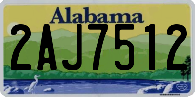 AL license plate 2AJ7512