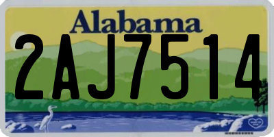 AL license plate 2AJ7514