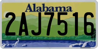 AL license plate 2AJ7516