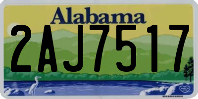 AL license plate 2AJ7517