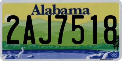 AL license plate 2AJ7518