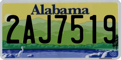 AL license plate 2AJ7519