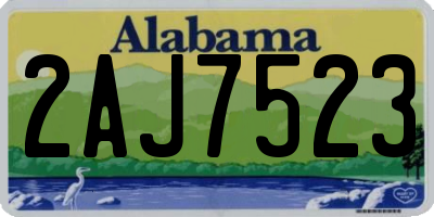 AL license plate 2AJ7523