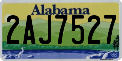AL license plate 2AJ7527