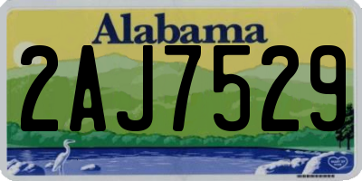 AL license plate 2AJ7529
