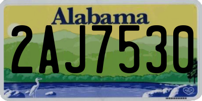 AL license plate 2AJ7530