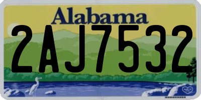 AL license plate 2AJ7532