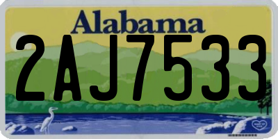 AL license plate 2AJ7533