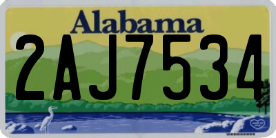 AL license plate 2AJ7534