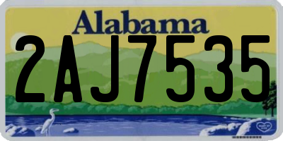 AL license plate 2AJ7535