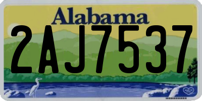 AL license plate 2AJ7537