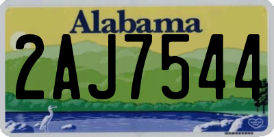 AL license plate 2AJ7544