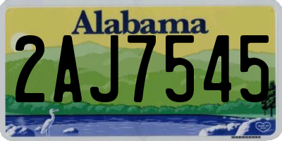 AL license plate 2AJ7545