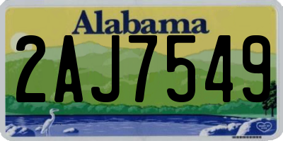 AL license plate 2AJ7549