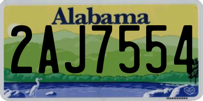 AL license plate 2AJ7554