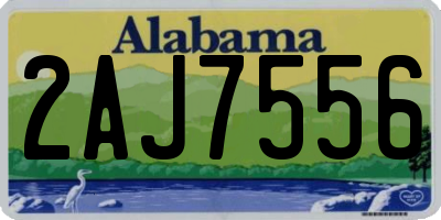 AL license plate 2AJ7556
