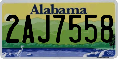 AL license plate 2AJ7558