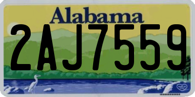 AL license plate 2AJ7559