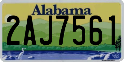AL license plate 2AJ7561