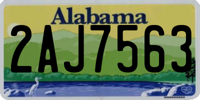 AL license plate 2AJ7563