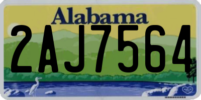 AL license plate 2AJ7564