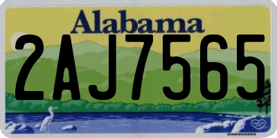 AL license plate 2AJ7565