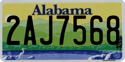 AL license plate 2AJ7568