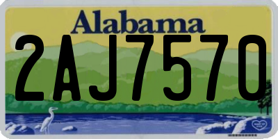 AL license plate 2AJ7570